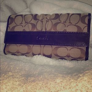 Coach brown and tan checkbook  wallet